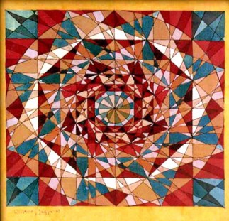 Yin und Yang / Mosaik Batik